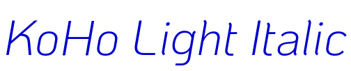 KoHo Light Italic fonte